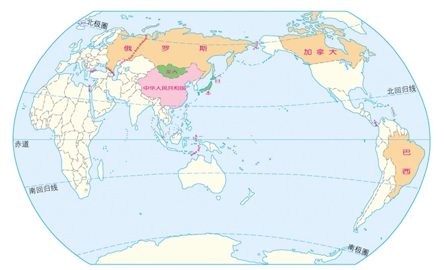 中国在世界的位置