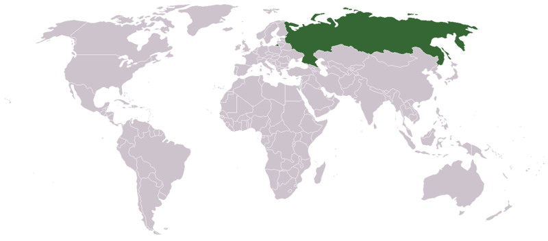 俄罗斯在世界的位置