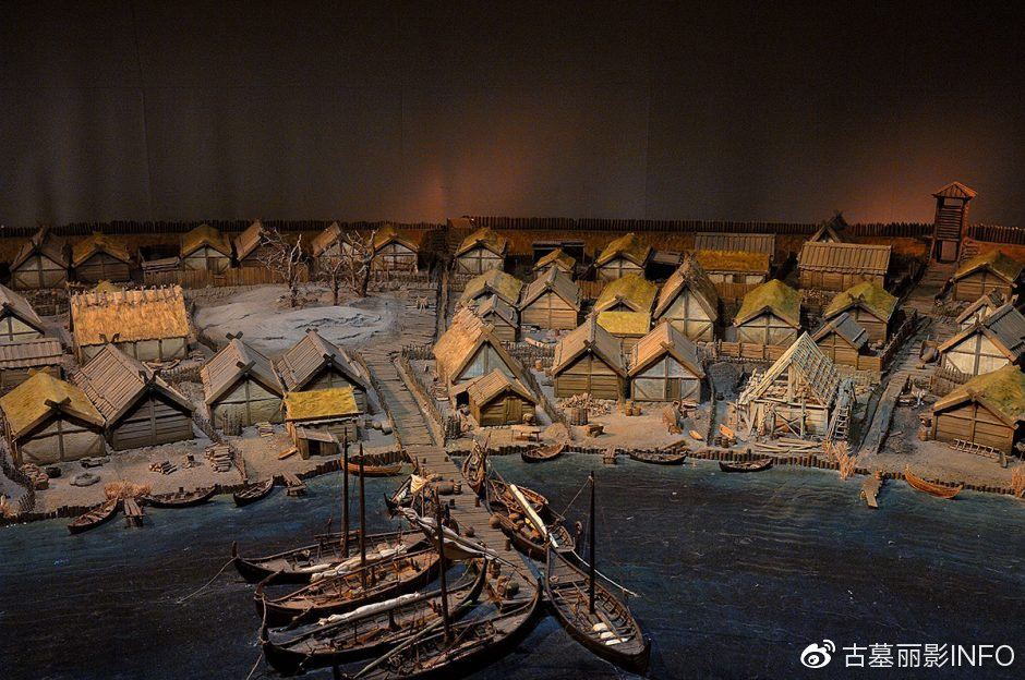 瑞典电视台制作的模型，展示了维京时期比卡尔港口区域可能的样貌